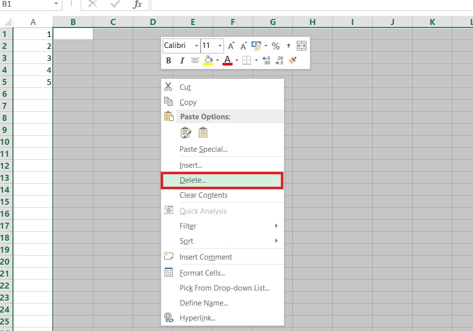 delete delete empty rows and columns