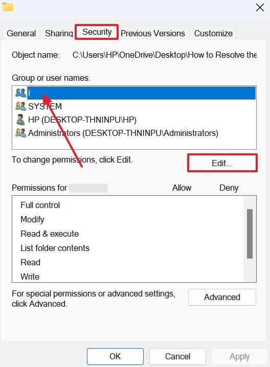 edit user account permissions