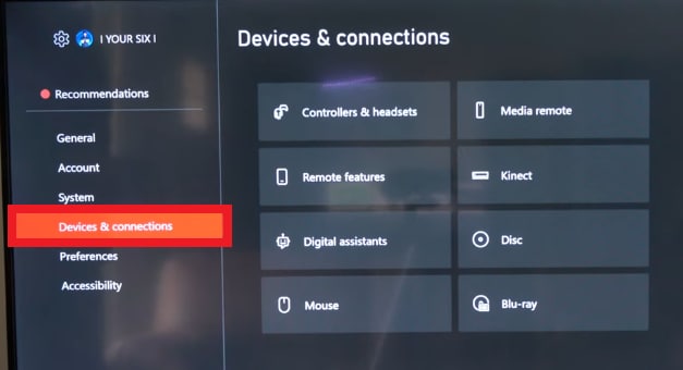 device and connections