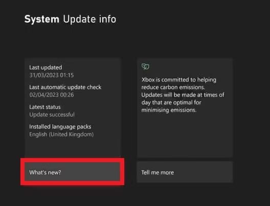 update console