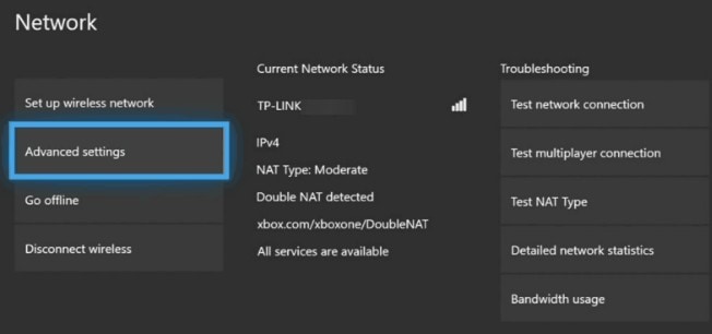 advanced network settings