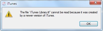itunes library itl cannot be read