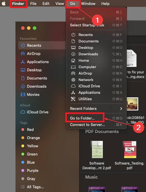 go to folder