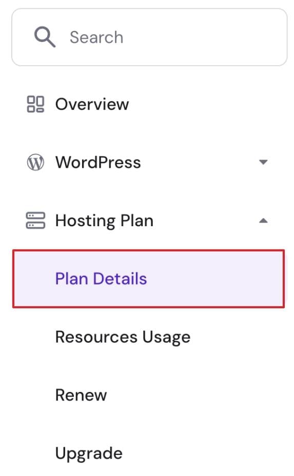 reveal plan details for website