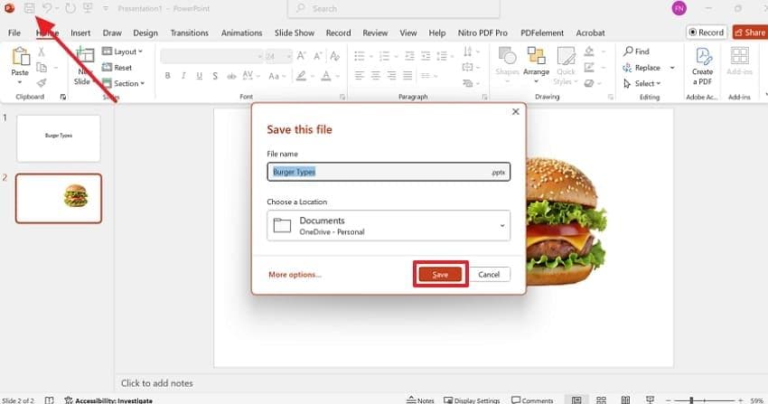 save press save button to download
