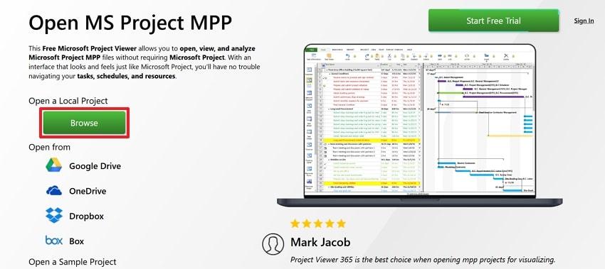 open mpp on project viewer central
