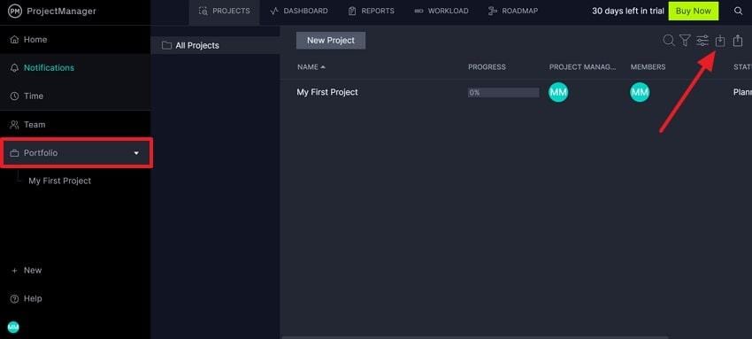 choose import icon