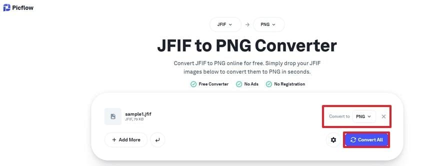 choose format and convert