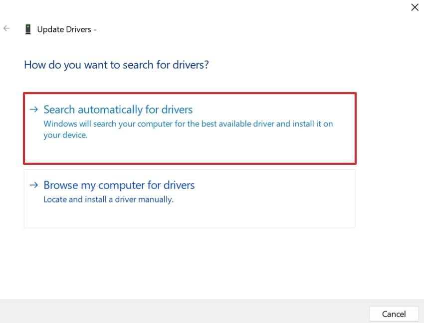 update driver or reinstall