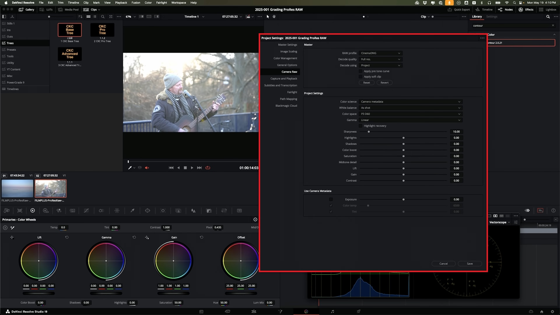 davinci resolve color management