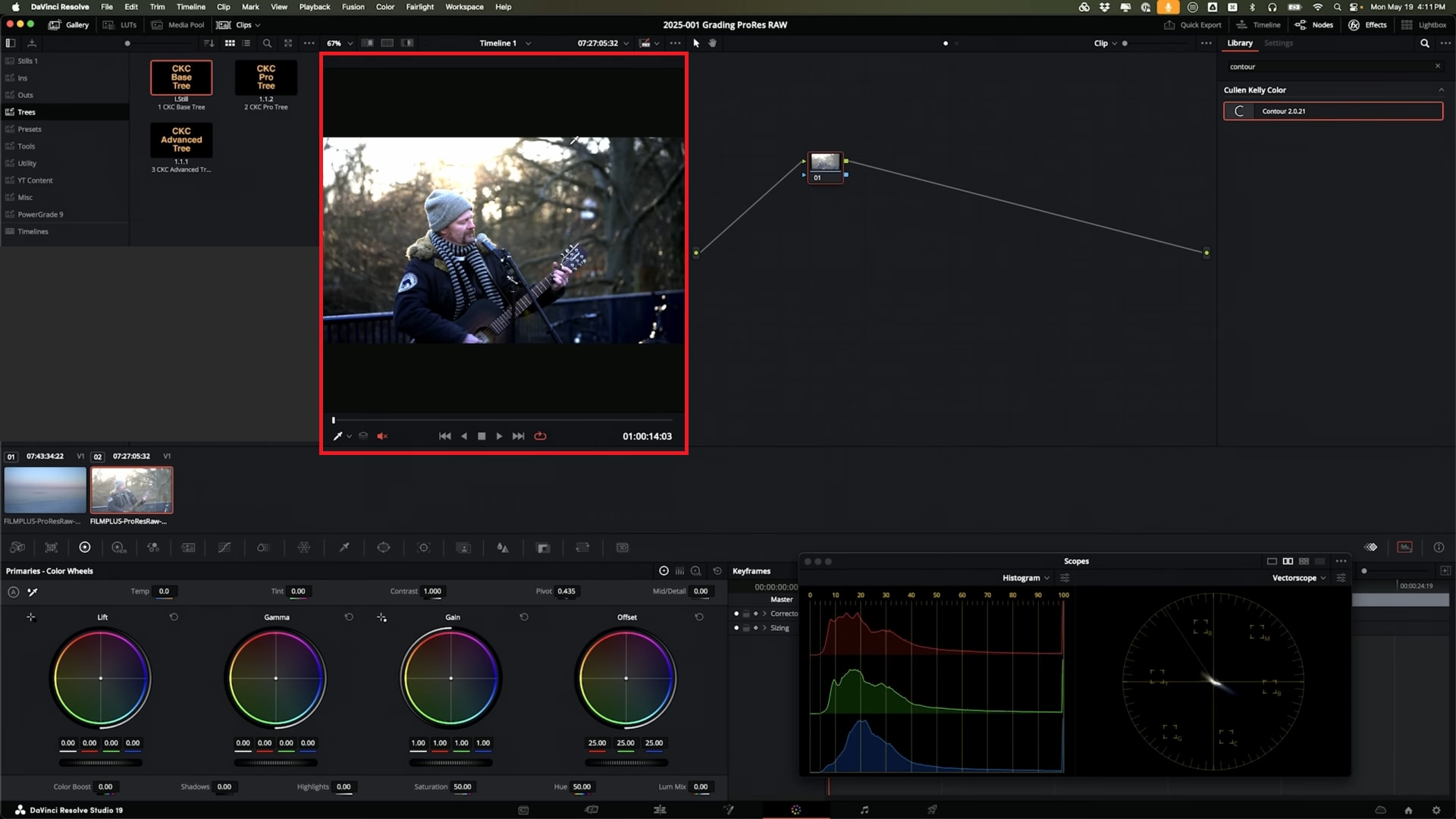grade footage