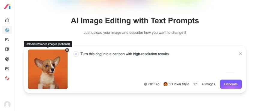 logoai picture editor with text
