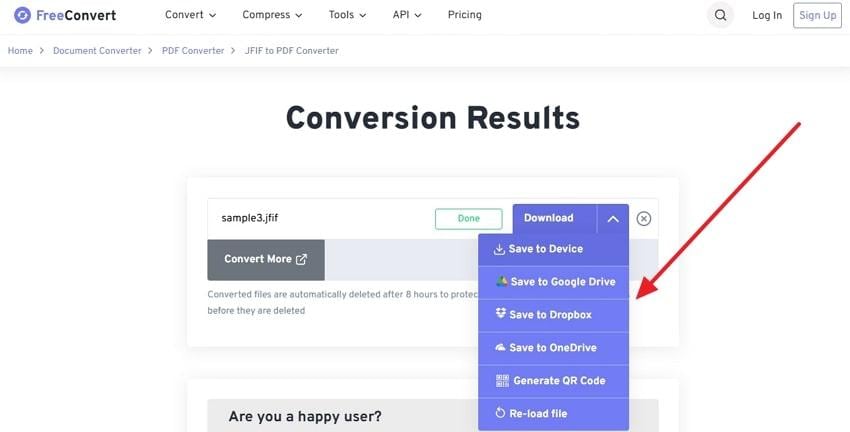 download converted file