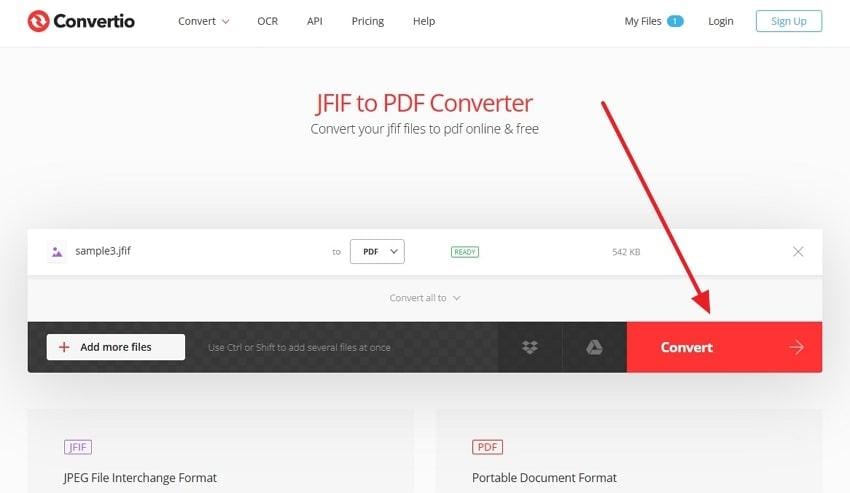 access the conversion button