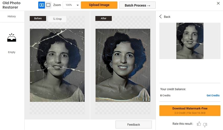 vanceai picture restoring tool