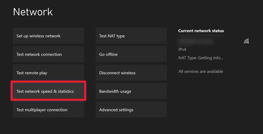 test network speed & statistics