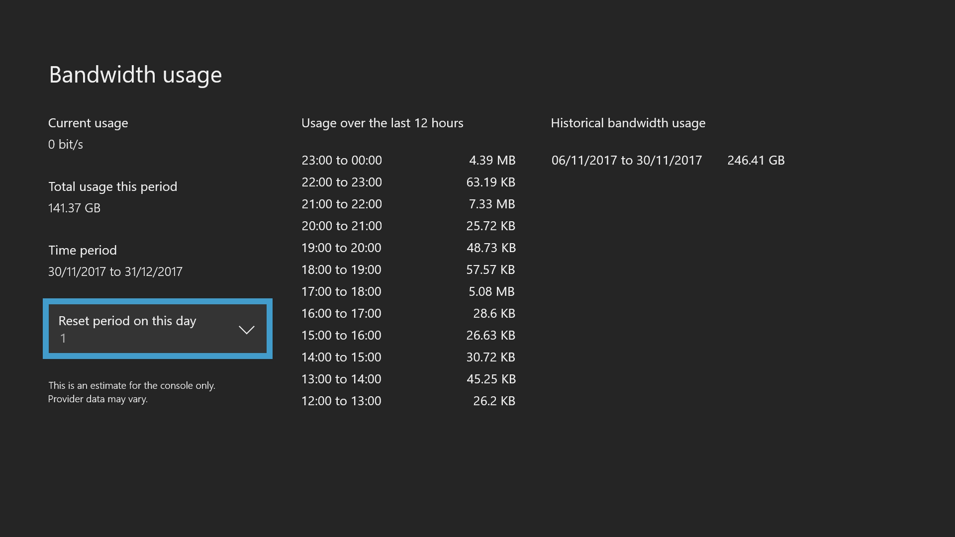 limit bandwidth