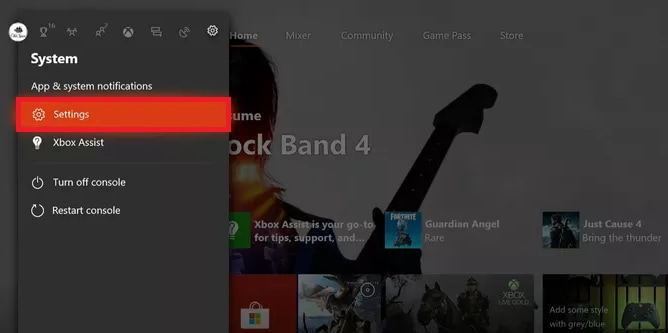 system settings