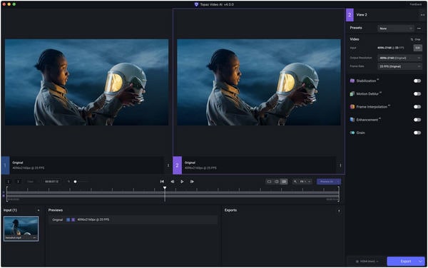 topaz video enhance ai
