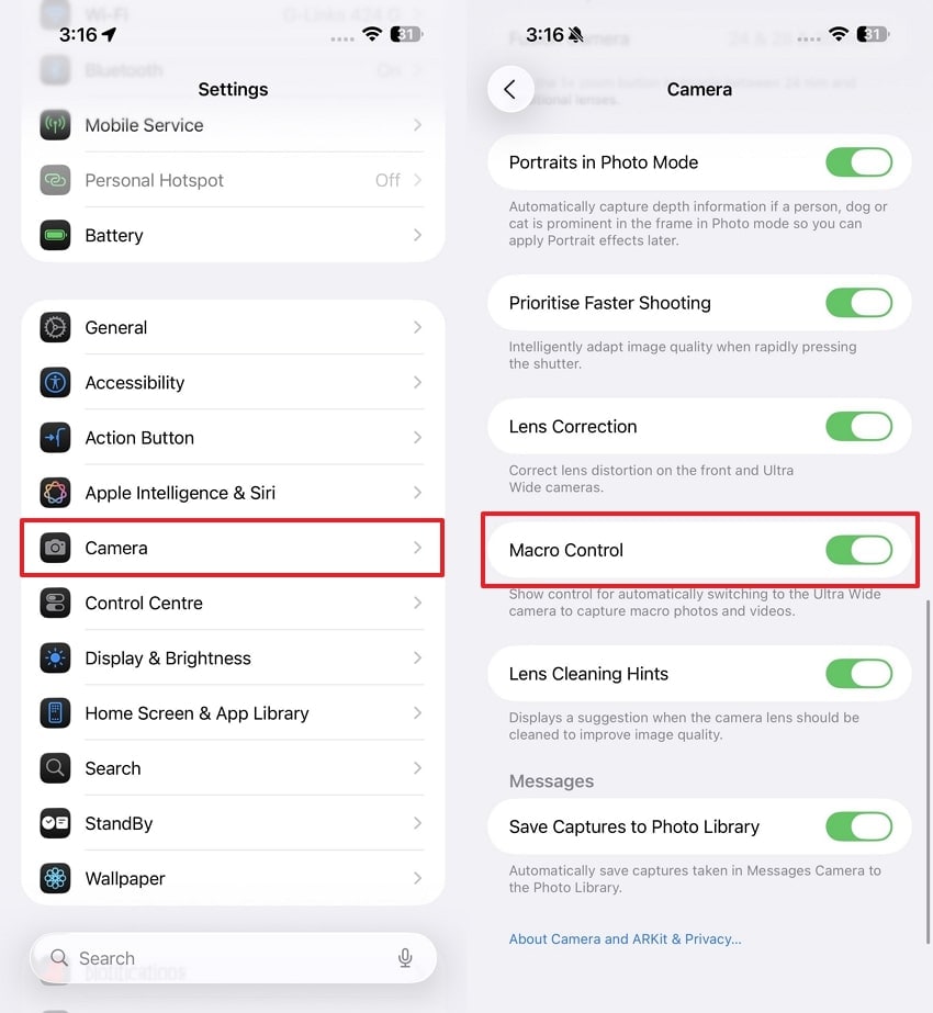 turn off macro control