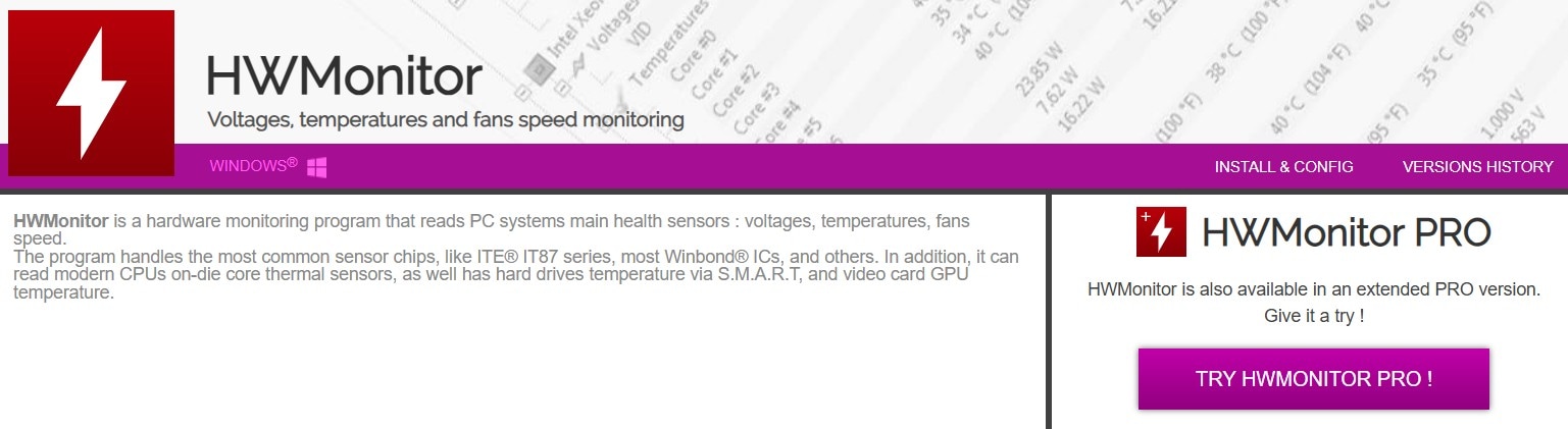hwmonitor check cpu or gpu temperature
