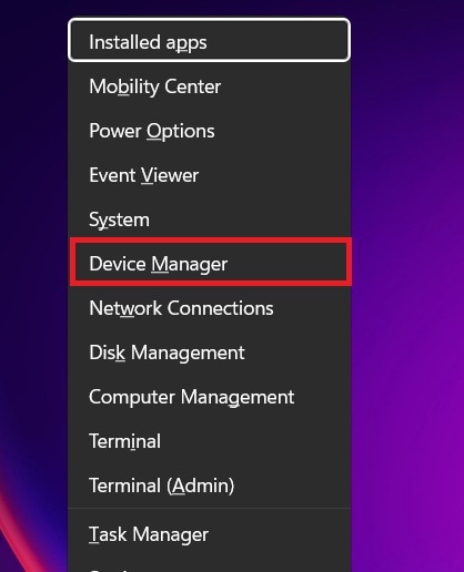 device manager