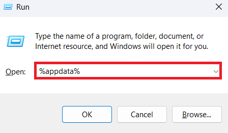 enter %appdata%