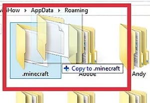 delete minecraft folder