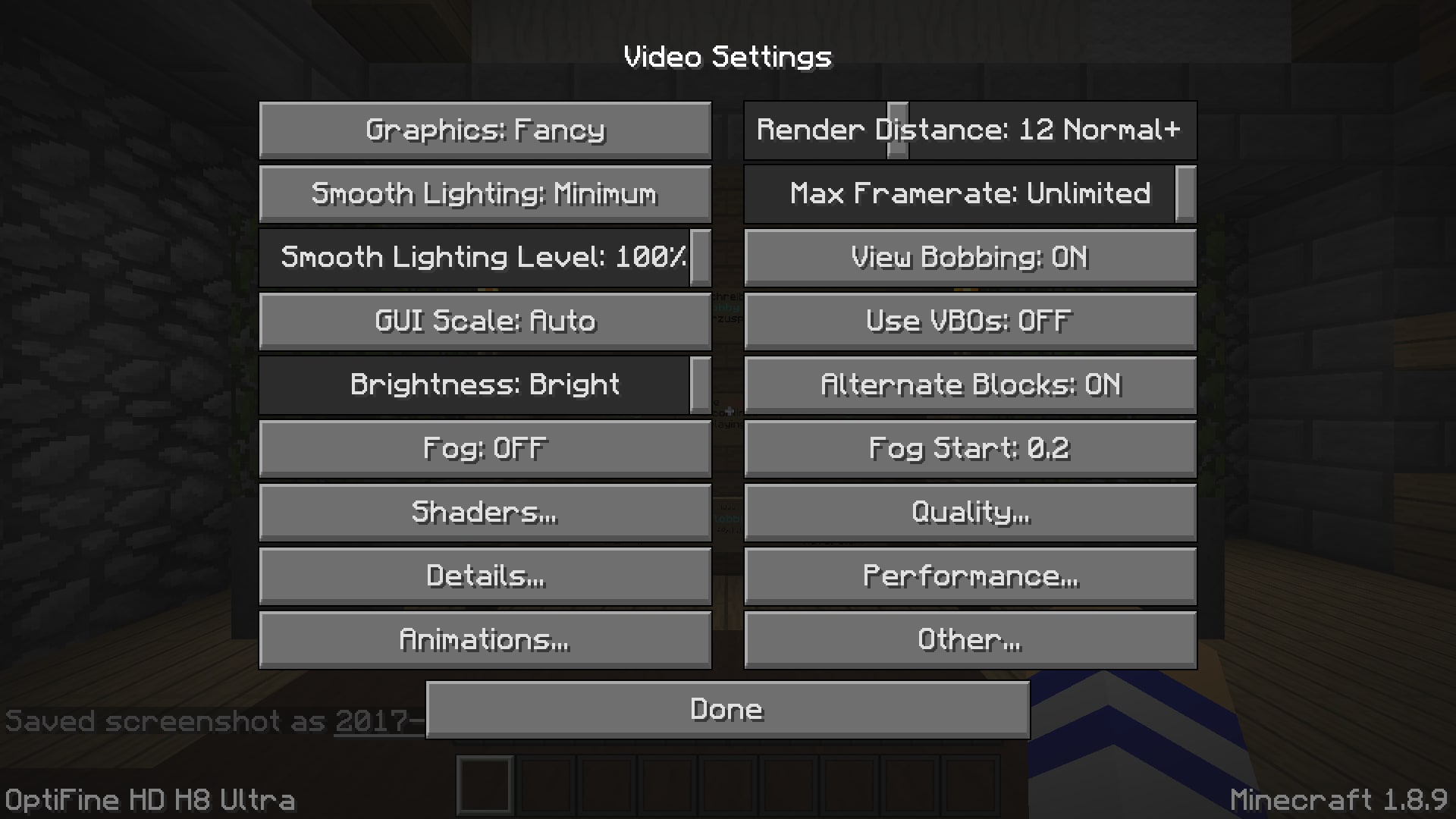 video settings