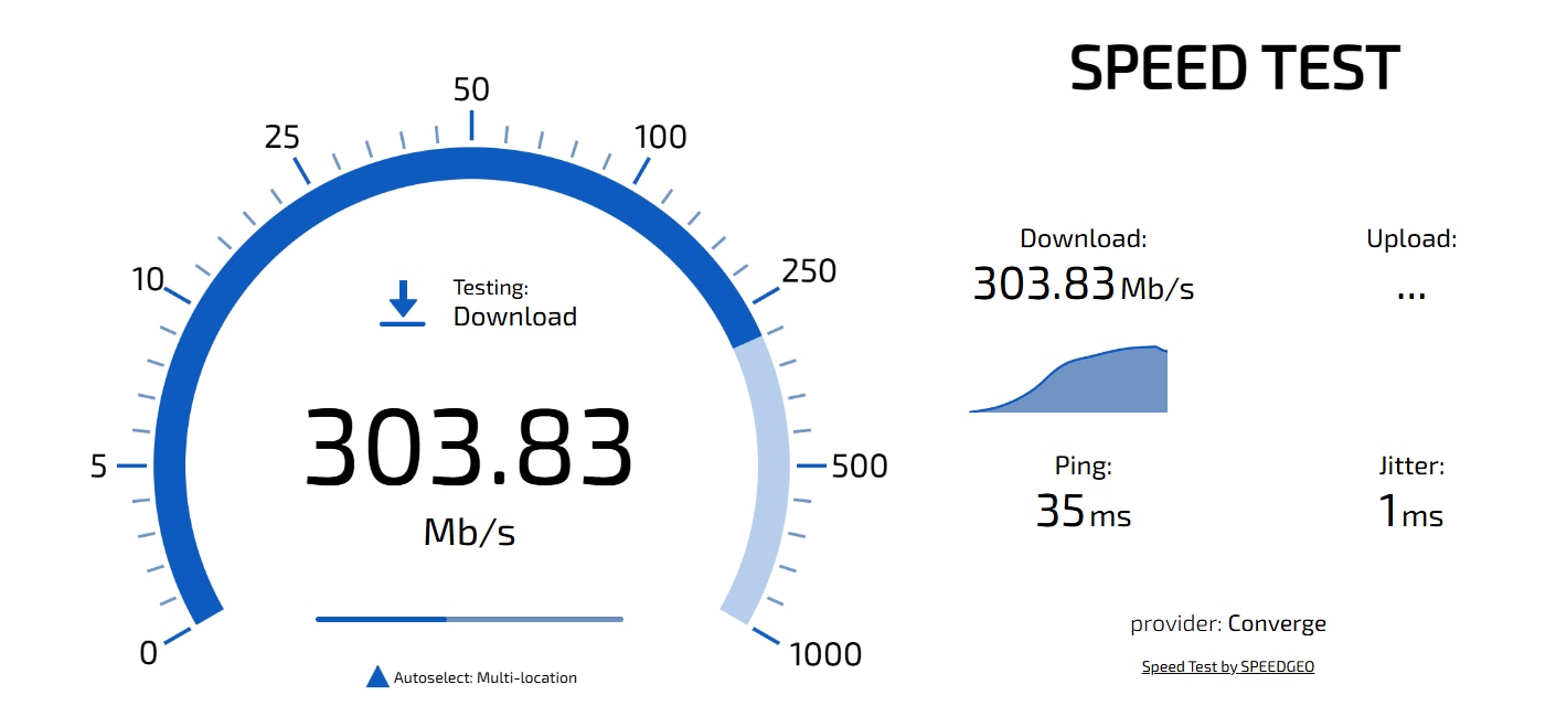 run speed test