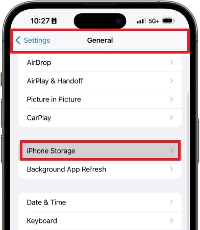 iphone storage