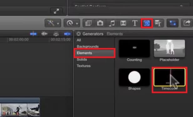 drag timecode to timeline