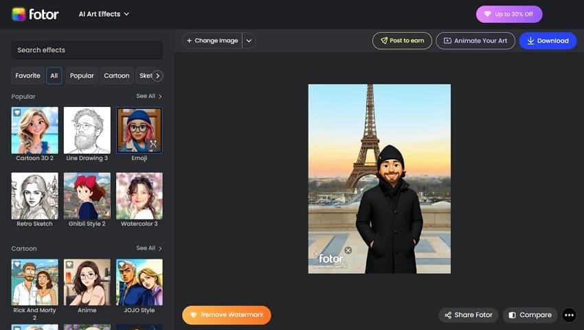 use fotor to change image style