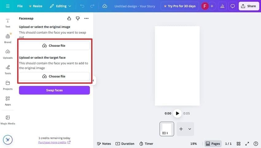 choose files to add canva