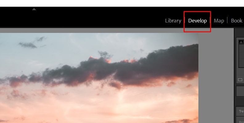 adobe lightroom develop panel