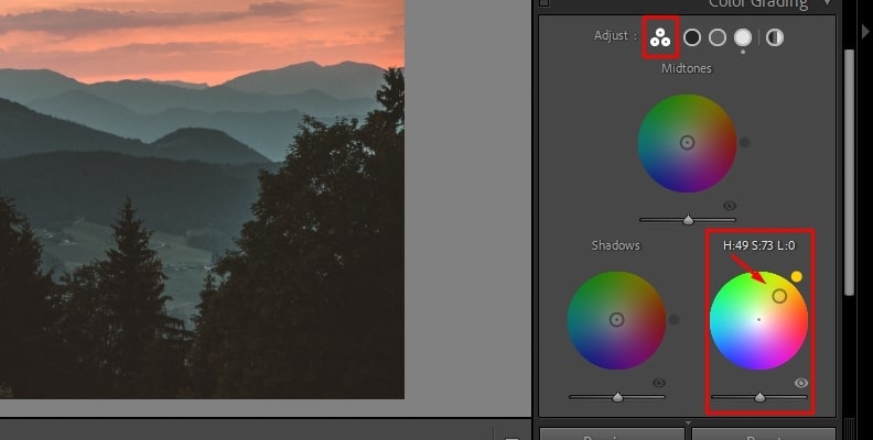 adobe lightroom color wheels