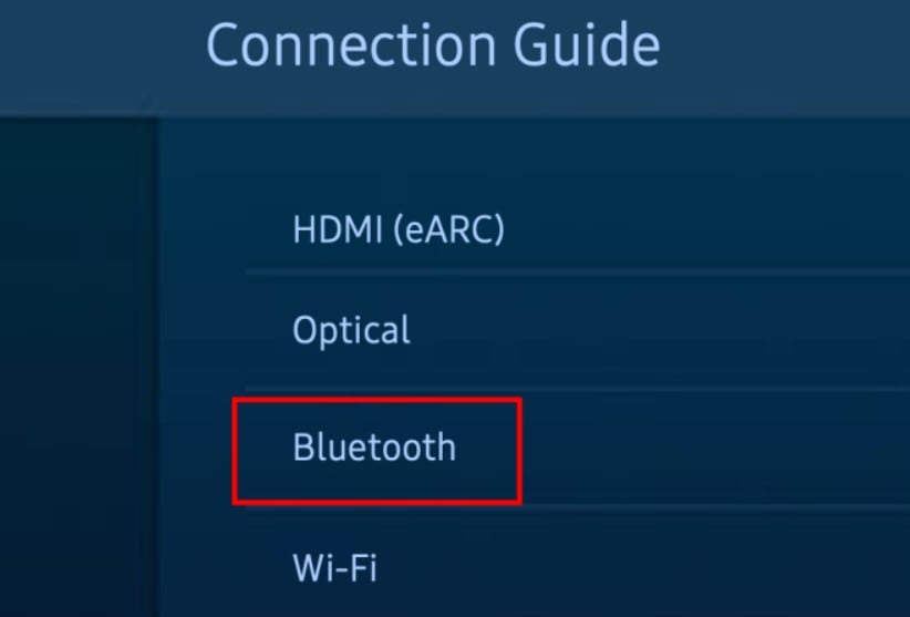 tv bluetooth settings
