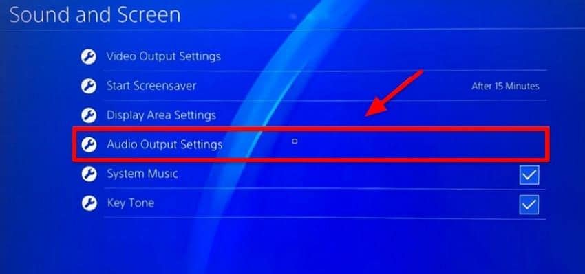pick audio output settings