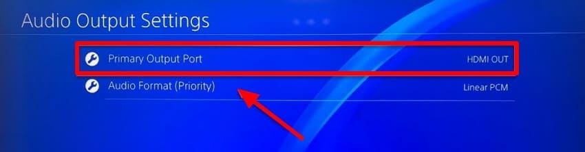 choose primary output port
