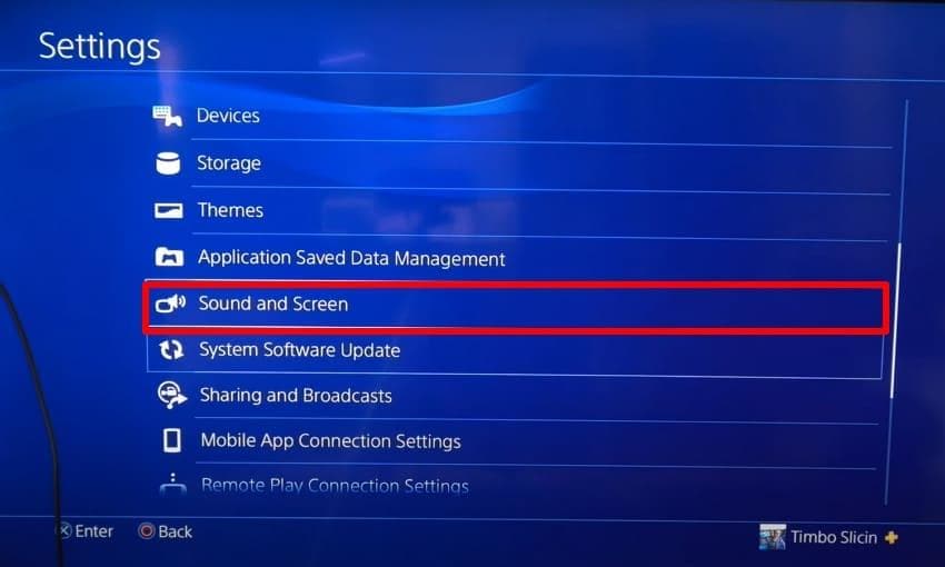 navigate sound and screen