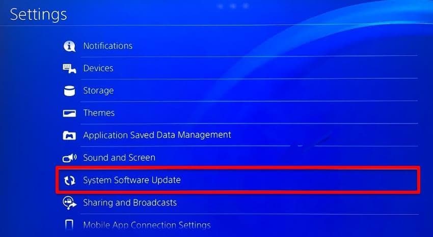 perform system software update