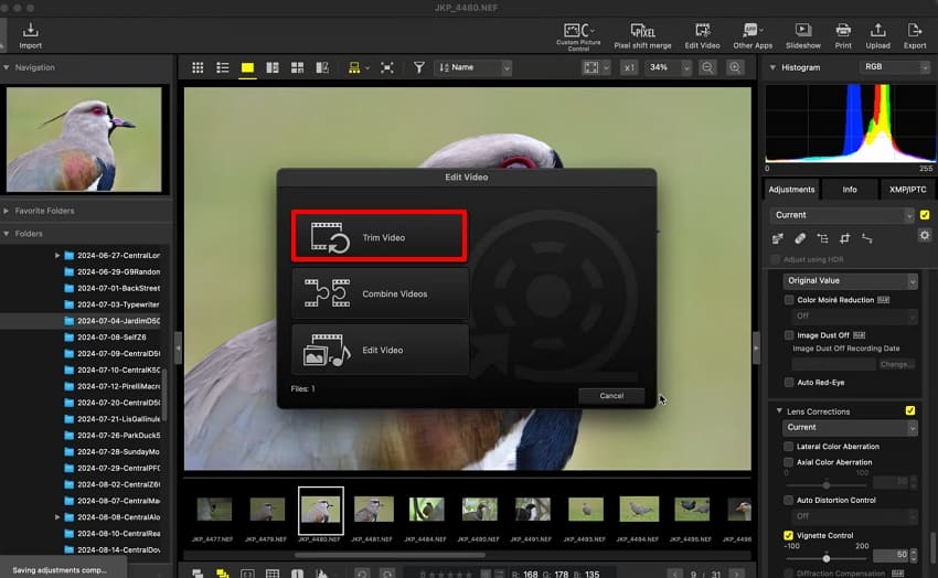 trim video nikon editing software
