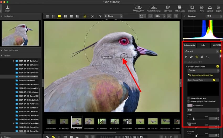 edit and adjust colors adjustment
