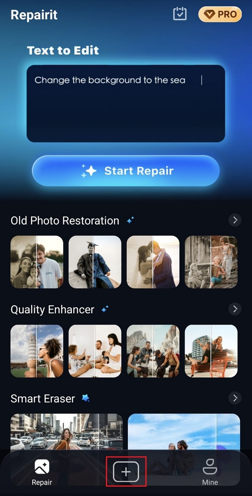 repairit app upload photo