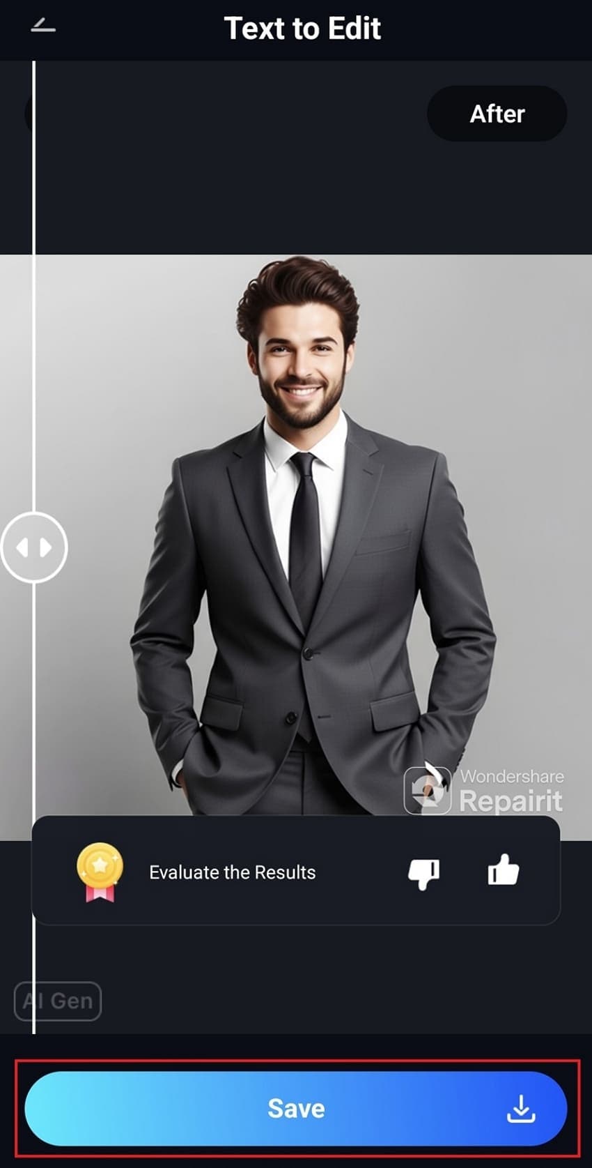 repairit app click save download image
