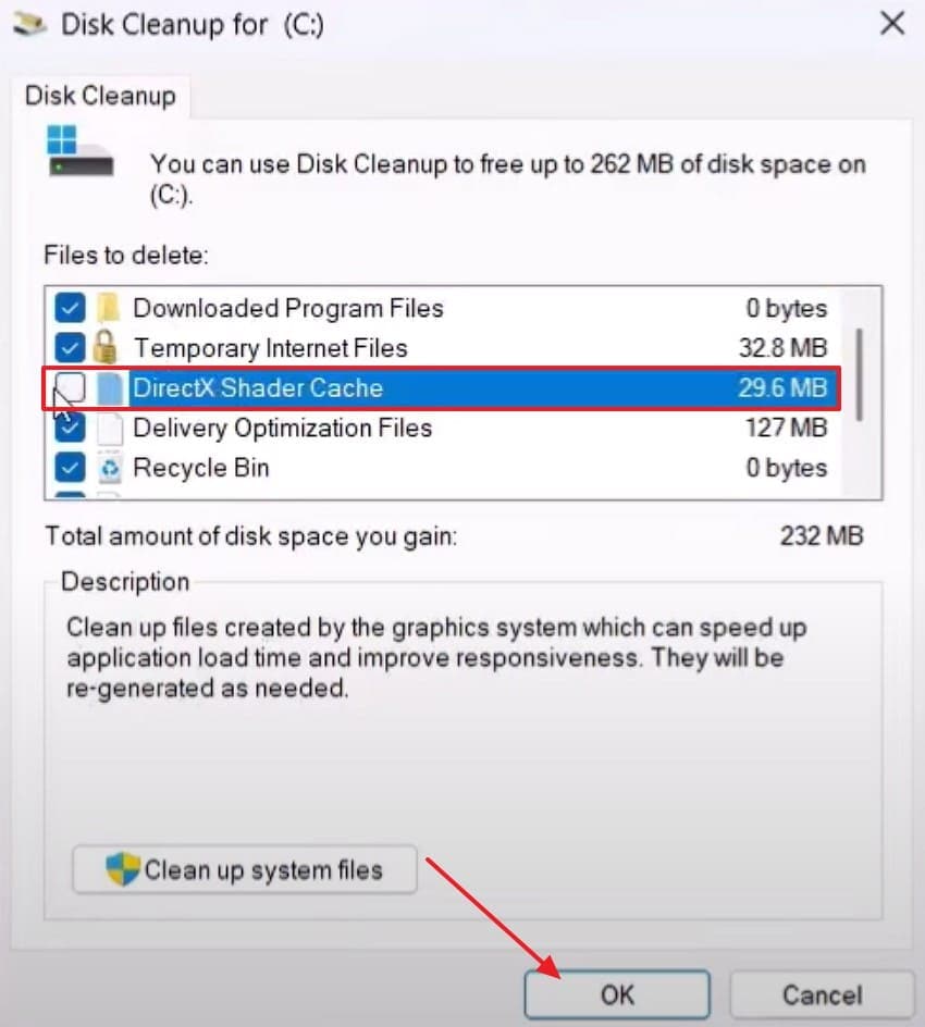 check directx shader cache