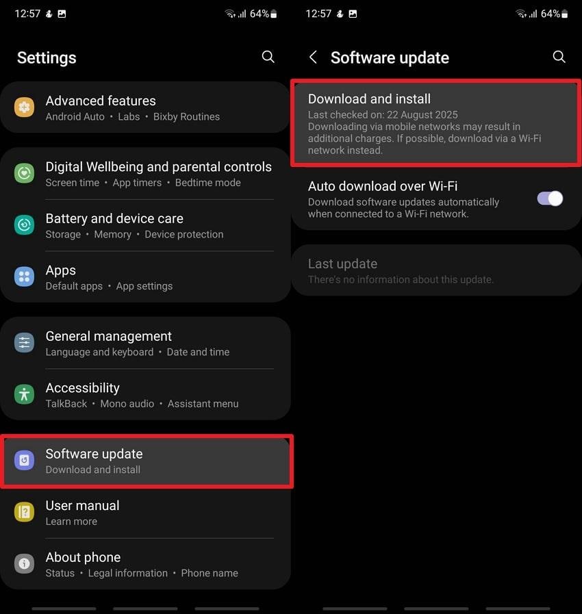 update android software