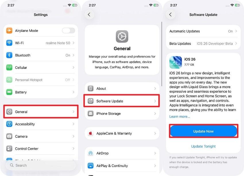 get updated operating system on iphone