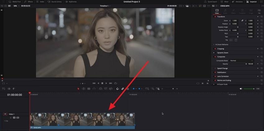 import image on davinci software