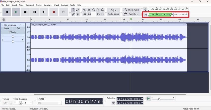 check and increase playback volume